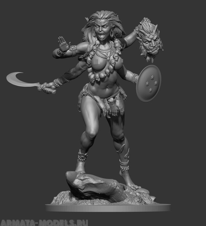 CHM-75019. Индийская богиня Кали. 75 мм. Материал - смола. Chronos Miniatures