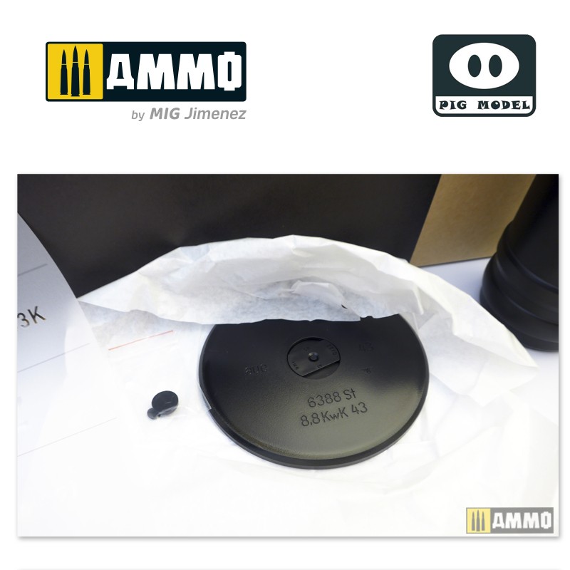 PMODEL004 Макет снаряда из пластмассы в масштабе 1/1 8.8cm Sprgr 43 (HE) kwk43 L71 Pig Model