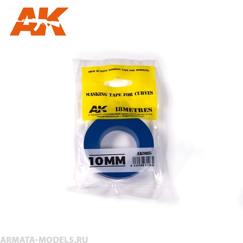 AK9185 Маскировочная лента Masking Tape for curves 10mm