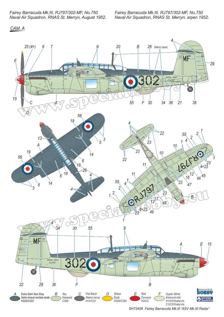 SH72408 Fairey Barracuda Mk.III 'ASV Mk.XI Radar' Special Hobby