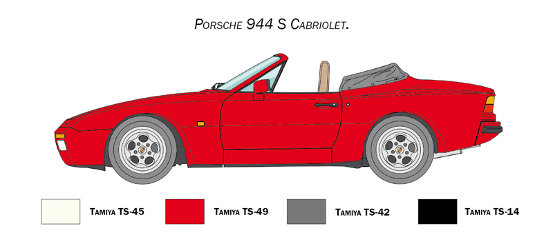 3646ИТ Автомобиль PORSCHE 944 S Cabrio (10013160/251219/0576192, ИТАЛИЯ ) Italeri