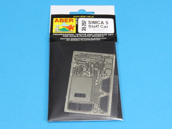 ABR-35 257  Дополнения для  Simca 5 Staff Car для Tamiya 1/35