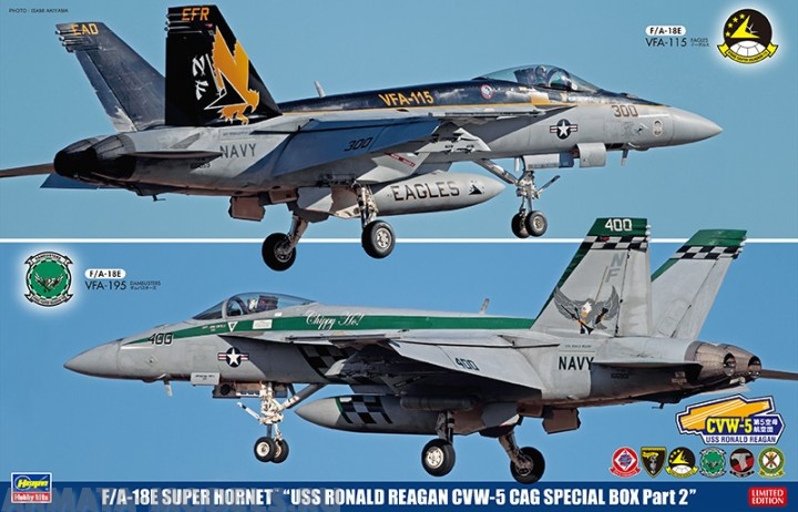 52143 Cамолеты F/A-18E SUPER HORNET USS RONALD REAGAN CVW-5 CAG SPECIAL Hasegawa
