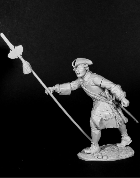 CHM-54106(M). Офицер армейских пехотных полков, Россия 1710-20 гг. 54 мм. Материал – белый металл Chronos Miniatures