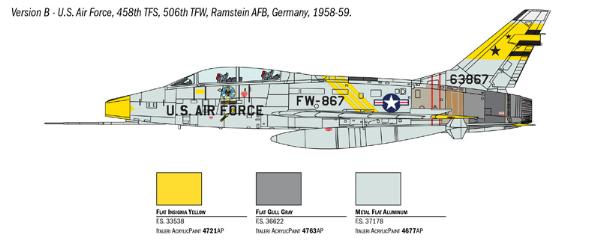 1398ИТ САМОЛЕТ F-100F SUPER SABRE Italeri