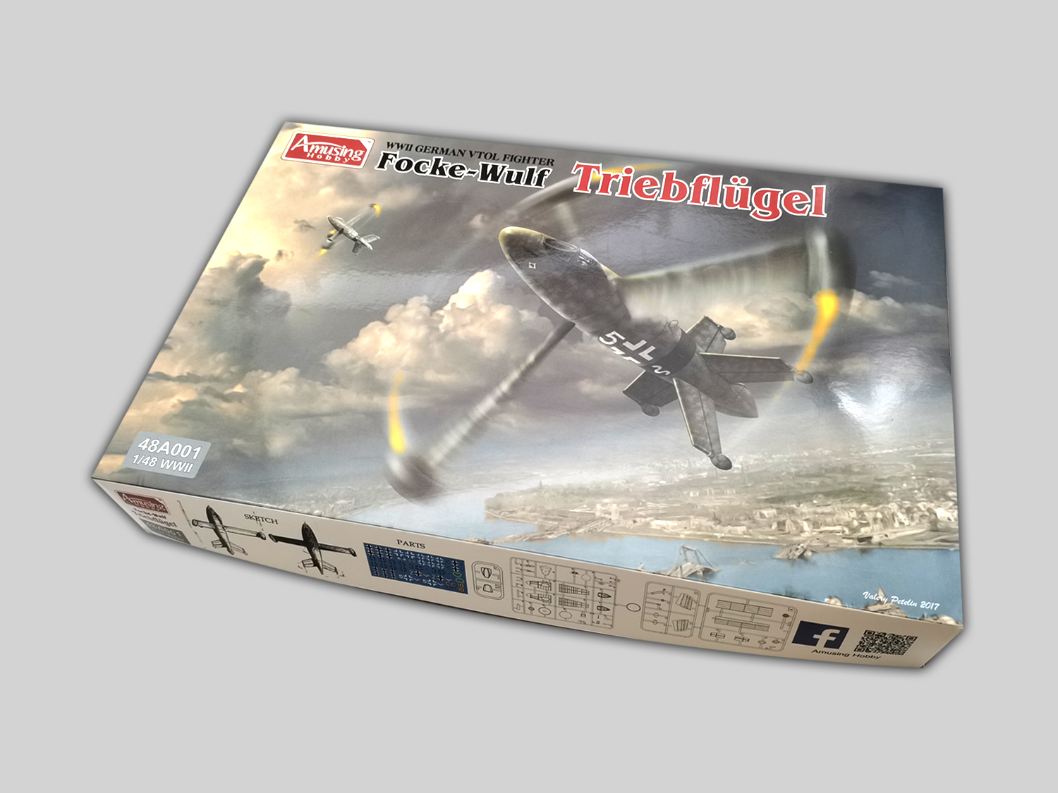 AH48A001 Немецкий экпериментальный истребитель вертикального взлета и посадки Focke-Wulf Triebflugel Amusing Hobby