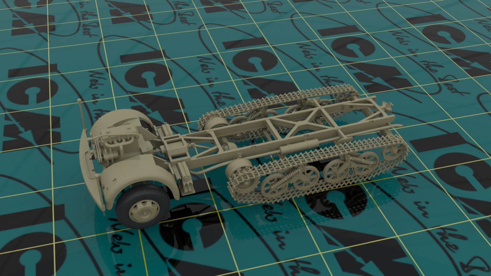 35453 KHD S3000/SS M Maultier, Германский полугусеничный грузовой автомобиль ІІ МВ ICM