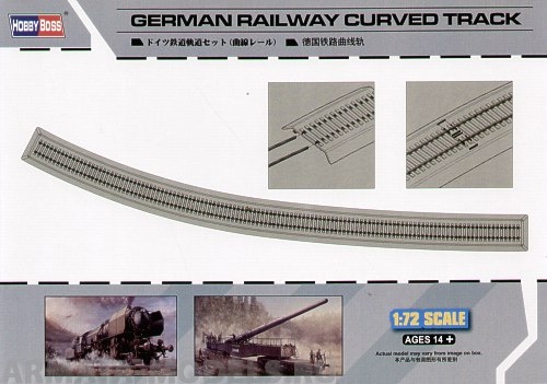82910 Рельсы German Railway Curved Track (Hobby Boss) 1/72 Hobby Boss
