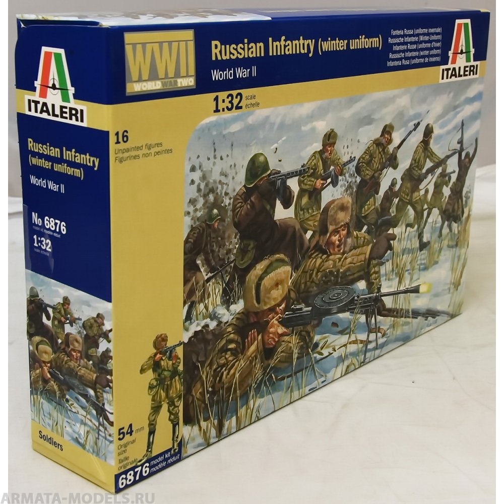 Набор фигурок 6876 Советская пехота ВОВ в зимней униформе Italeri