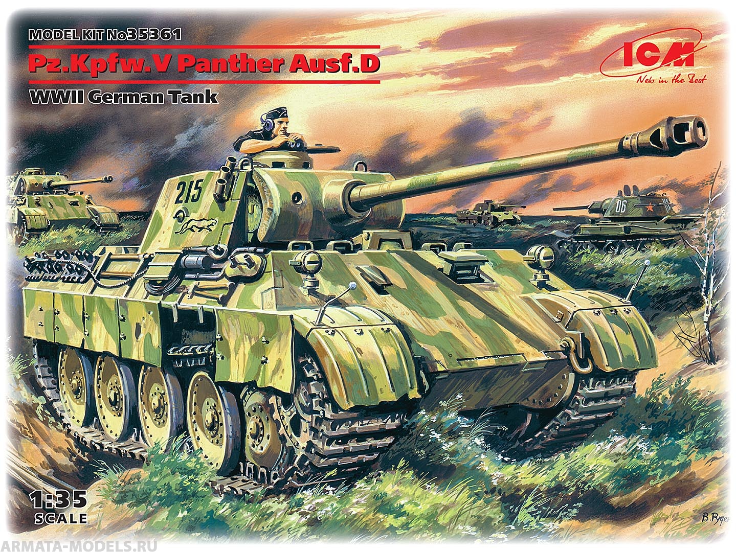 35361 Pz.Kpfw. V Panther Ausf.D, Германский танк ІІ Мировой войны ICM