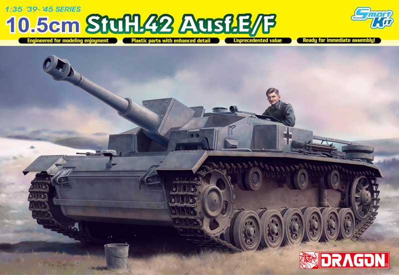 6834Д  САМОХОДКА  10.5cm StuH.42 Ausf.E/F Dragon