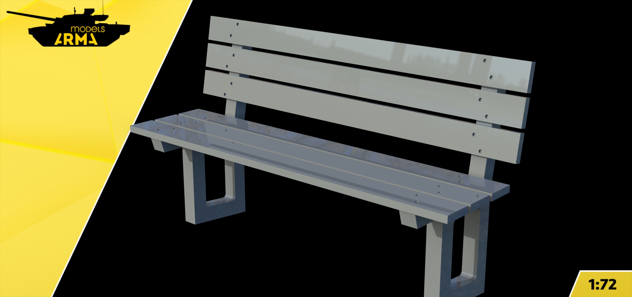 AM72424 Миниатюра Скамейка для Ярославца Arma Models