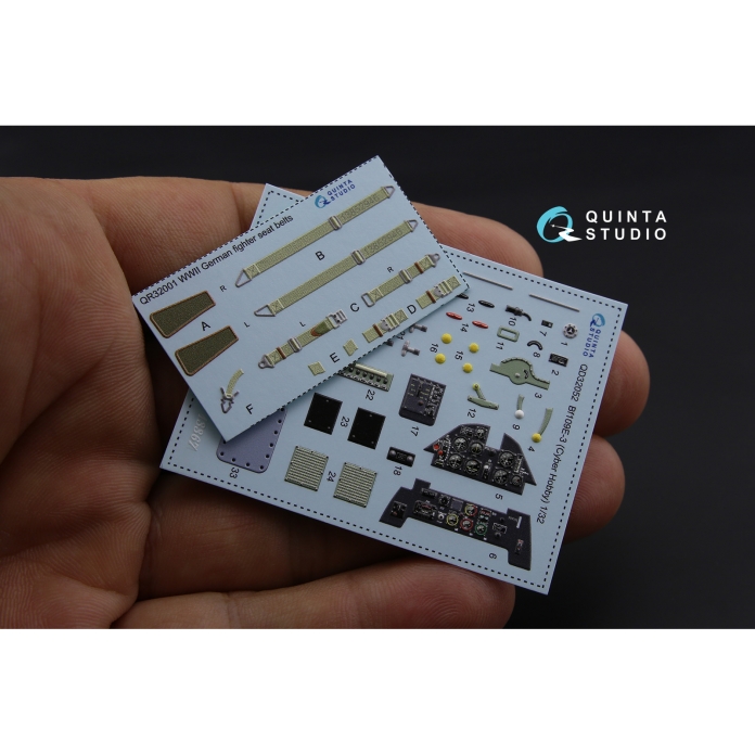 QD32052 3D Декаль интерьера кабины Bf 109E-3 (для модели Cyber-hobby/Dragon)