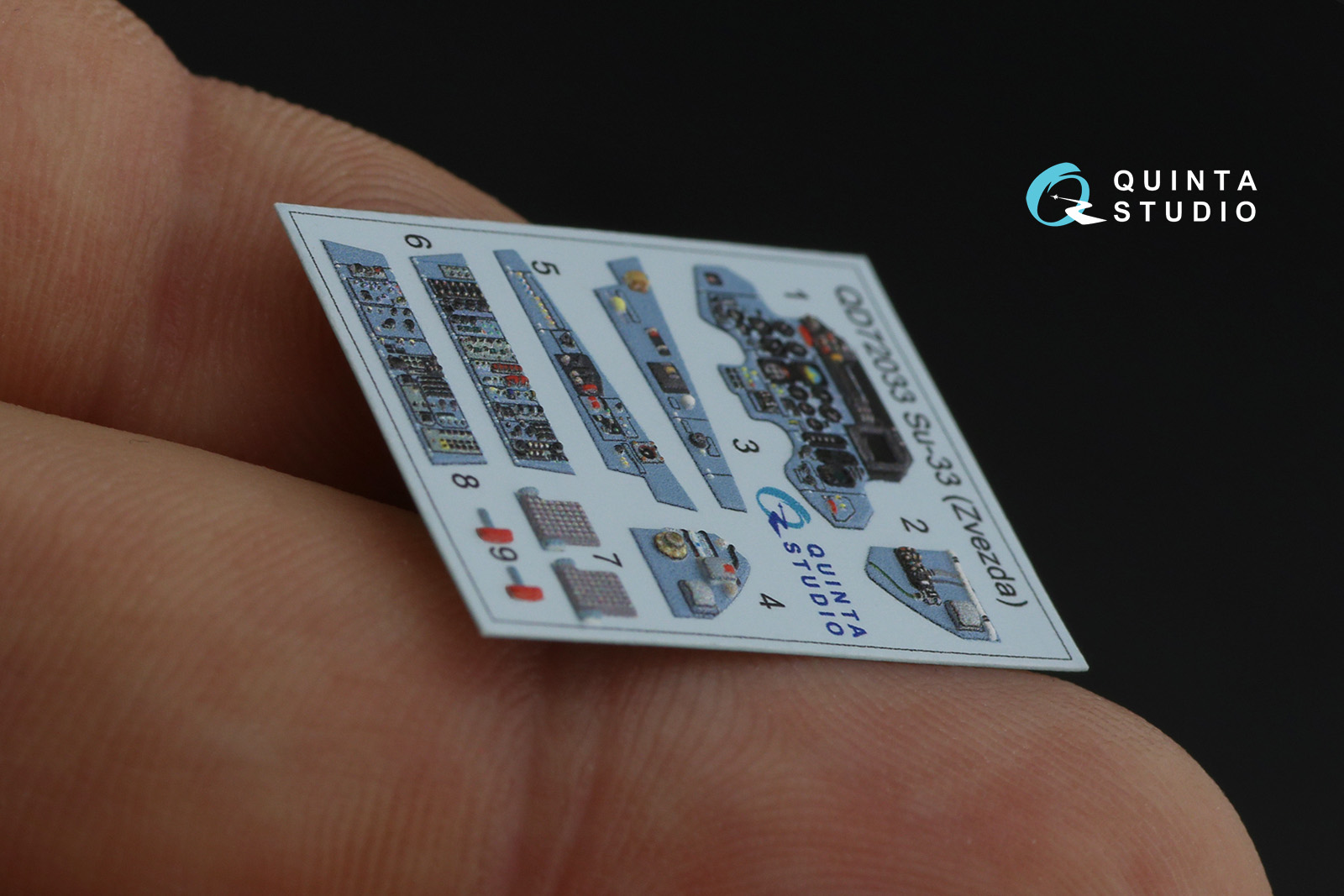 QD72033 3D Декаль интерьера кабины Су-33 (Звезда)