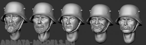 ARM356098 Немецкие солдаты в шлемах (WWI)