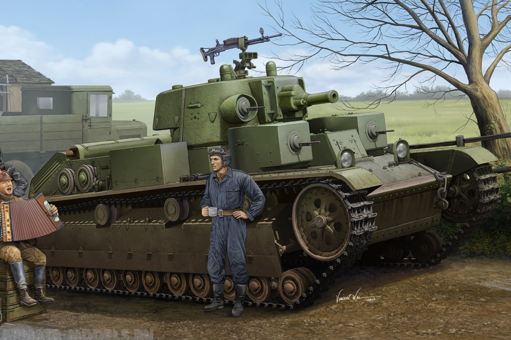 83855 Танк Soviet T-28 Medium Tank (Cone Turret) Hobby Boss