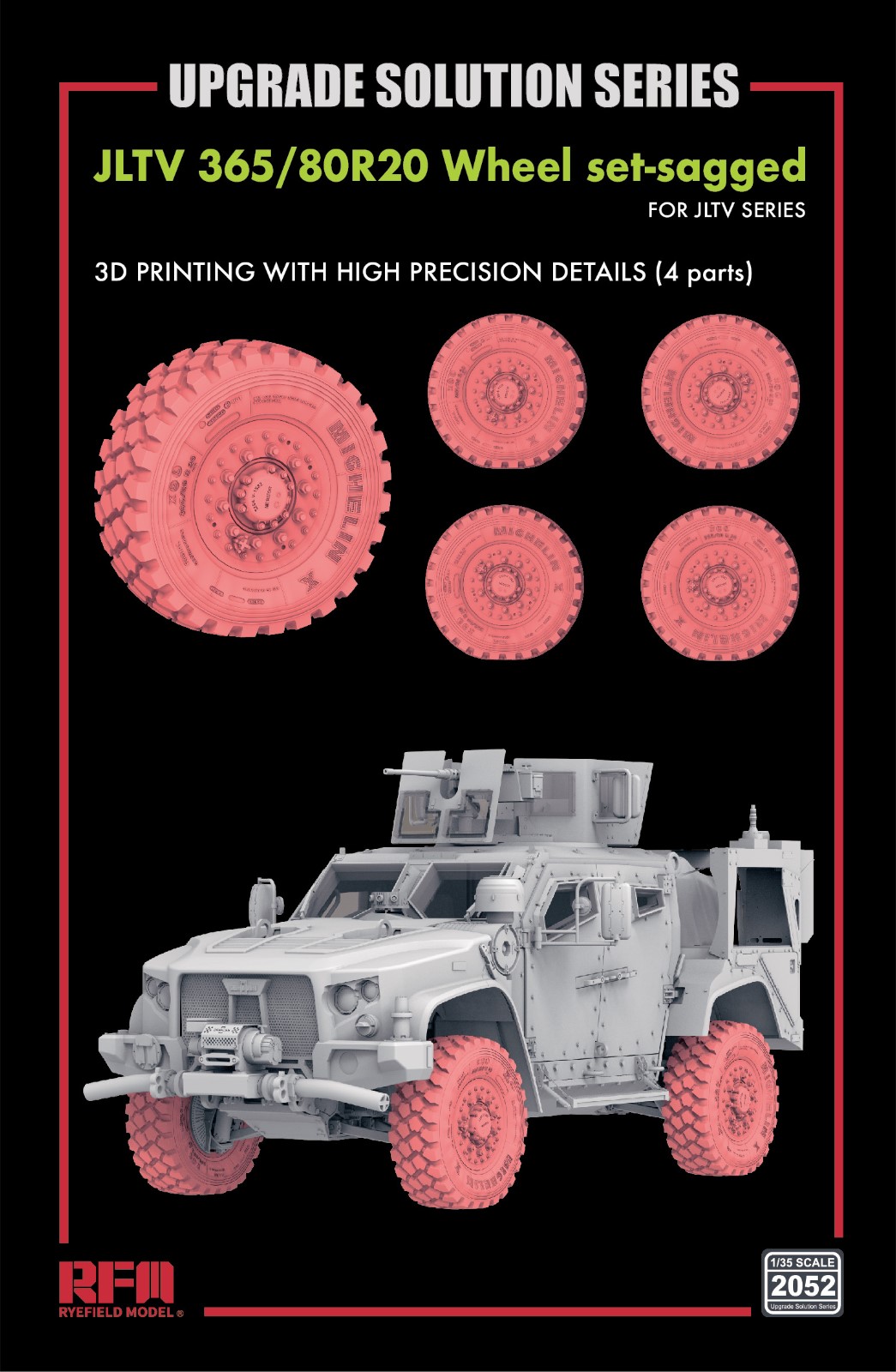 RM-2052 Wheel set-sagged for JLTV