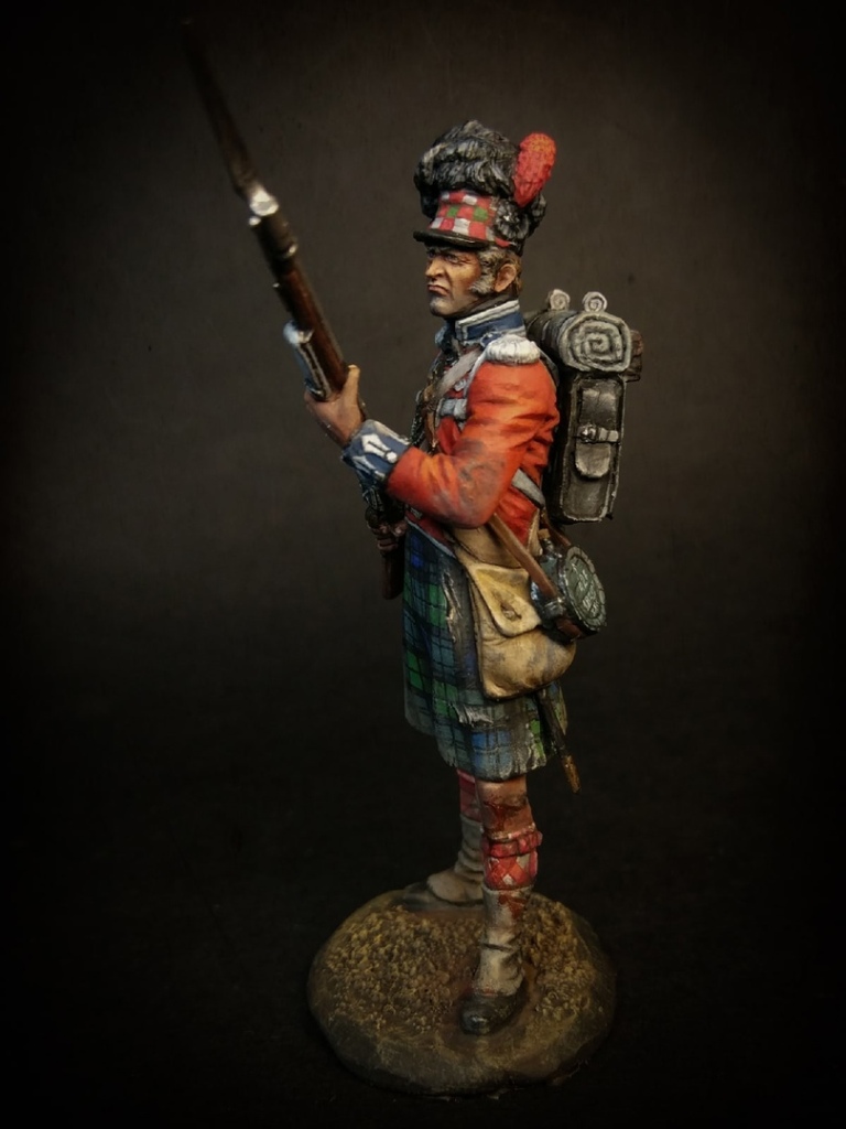 VD-54004(M). Рядовой (№1) 42-го (Королевских Шотландских горцев) пехотного полка quot;Черная Стражаquot;, 1815 г. 54 мм. Материал - белый металл. Chronos Miniatures