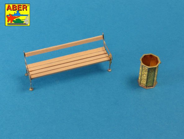 ABR-35-D-18  Дополнения для  Bench type C & waste basket для  1/35