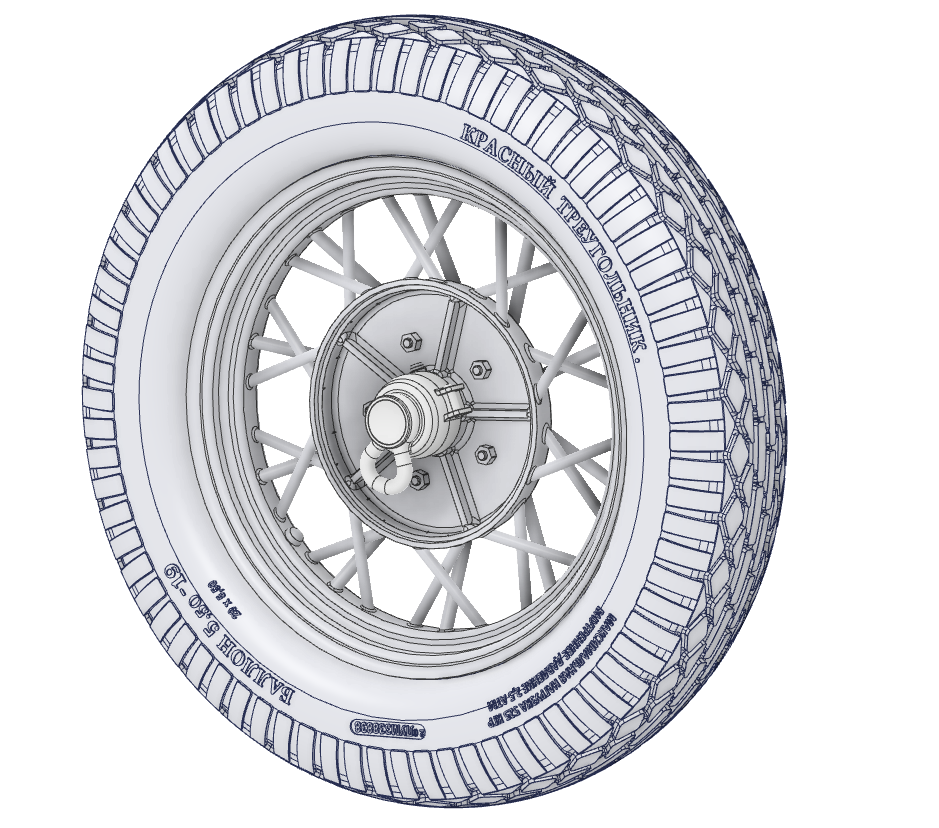 SPM35039 Набор колес для артиллерии ЗИК-1 ранний тип КТ