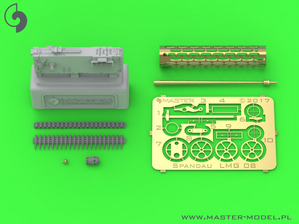 AM-32-103 Немецкий пулемет Первой мировой войны Spandau LMG 08 (1шт) - с рубашкой охлаждения версии 2
