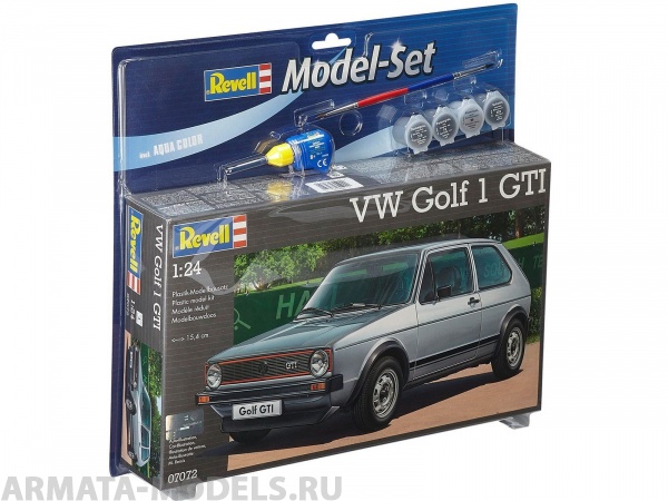 67072 ПОДАРОЧНЫЙ НАБОР С МОДЕЛЬЮ АВТОМОБИЛЯ VW GOLF 1 GTI (1:24) Revell