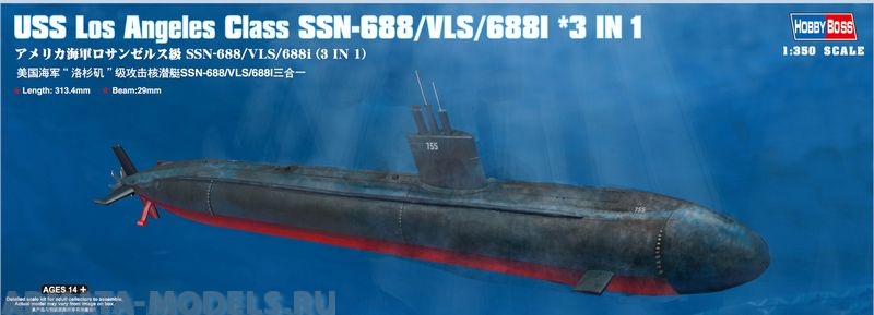 83530 Подводная лодка 	USS Los Angeles Class SSN-688/VLS/688I Hobby Boss