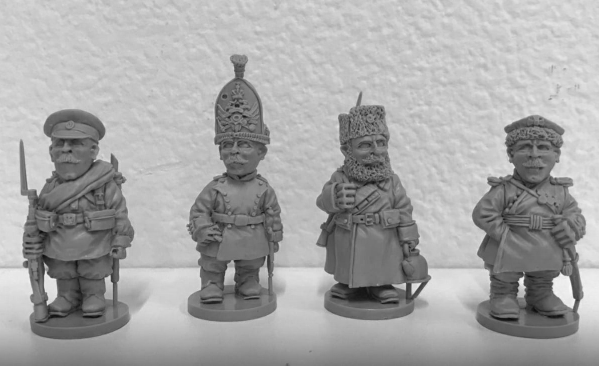 BIK-50.16. Первая мировая война №1 (Русская армия). В комплекте 4 фигуры. Материал - смола. Баталия Миниатюра