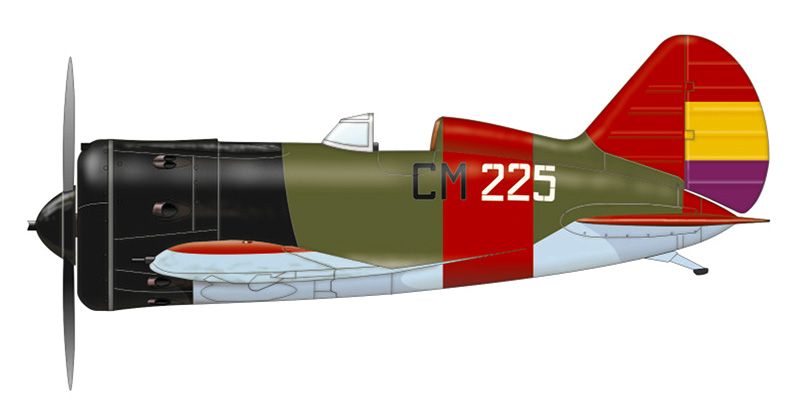 48020 Истребитель И-16 Супермоска ВВС Испанской республики ARK model