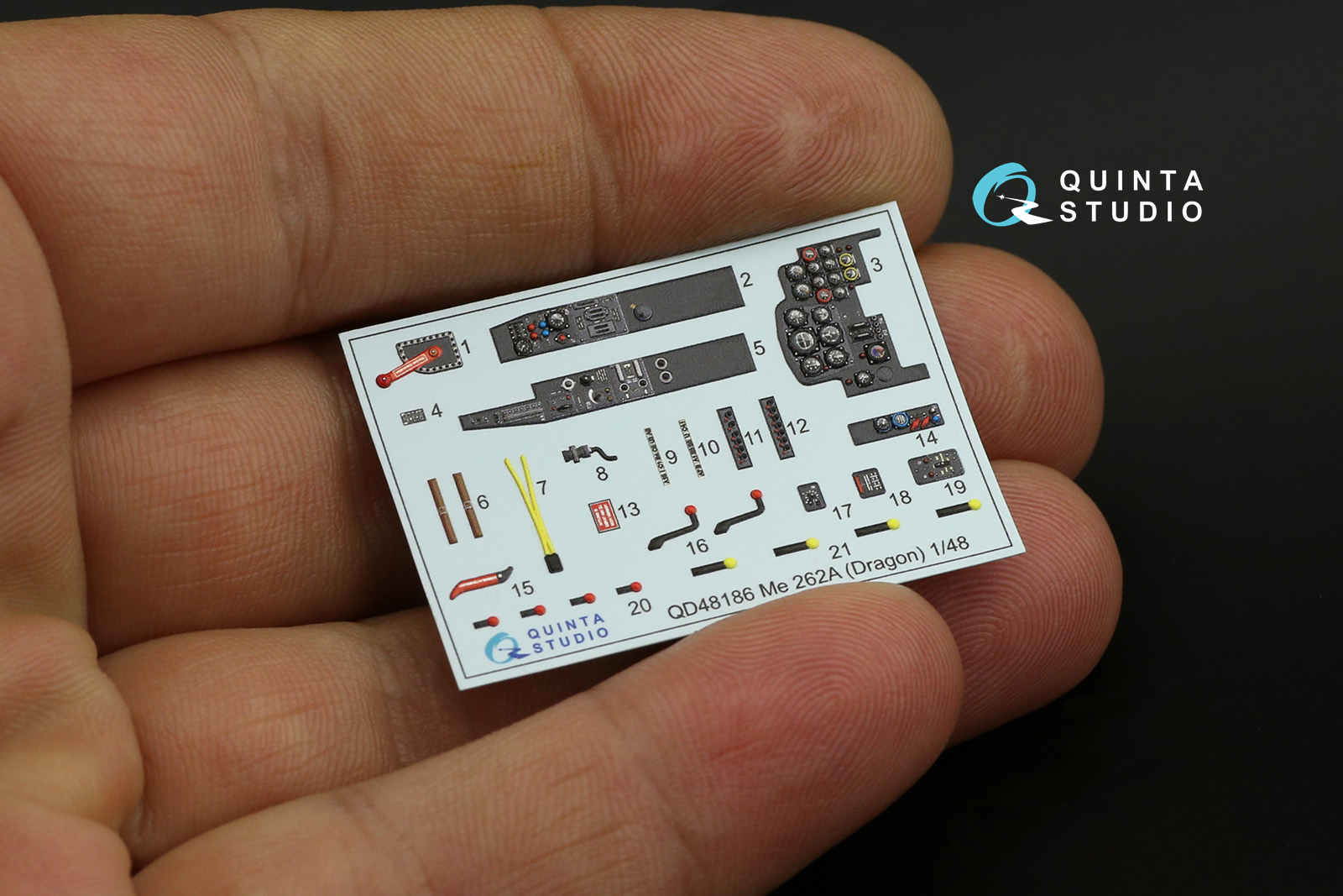 QD48186 3D Декаль интерьера кабины Me 262A (Dragon)