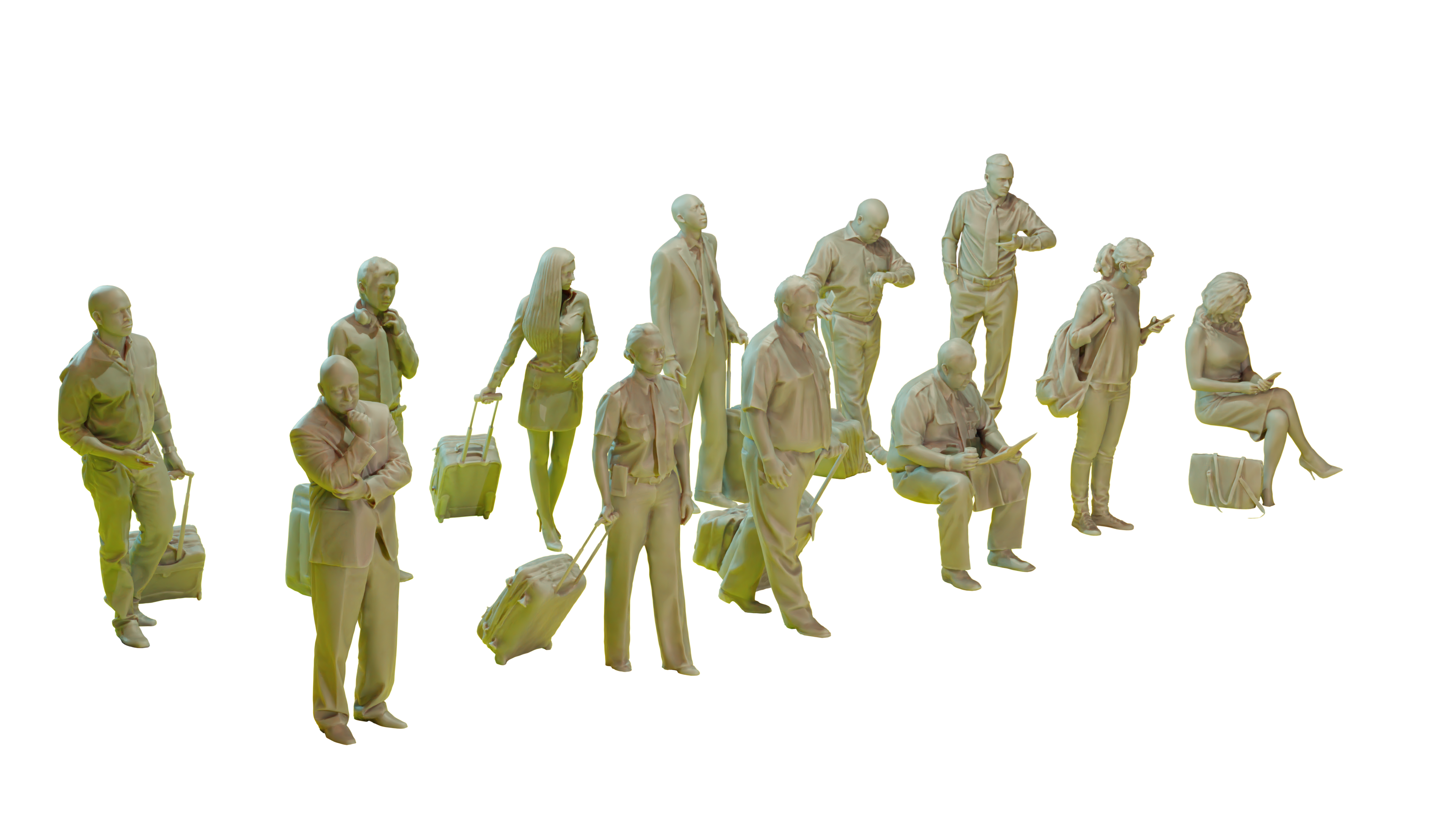 AM14443 Набор фигурок Neo «Пассажиры и пилоты» 12  шт