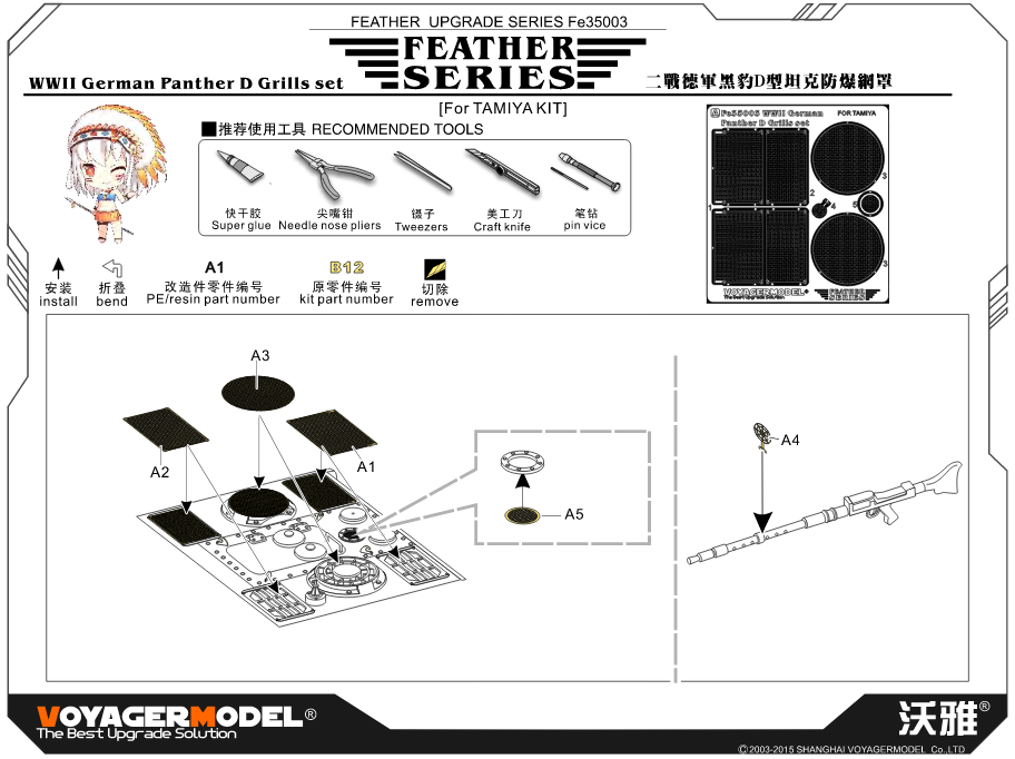 FE35003 WWII German Panther D Grills set