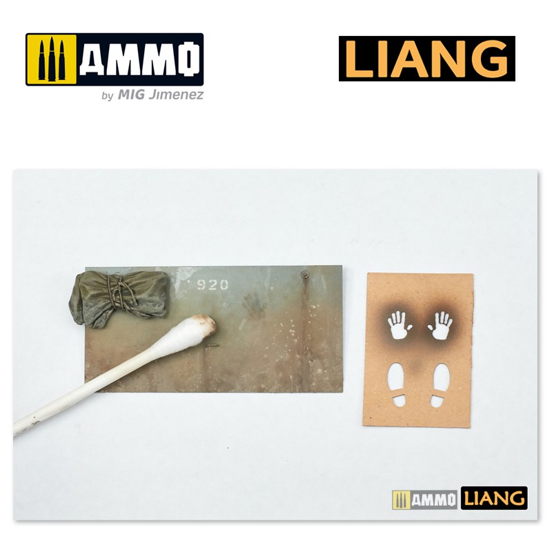 LIANG-0004 Набор трафаретов Handprint & Shoeprint Airbrush Stencils