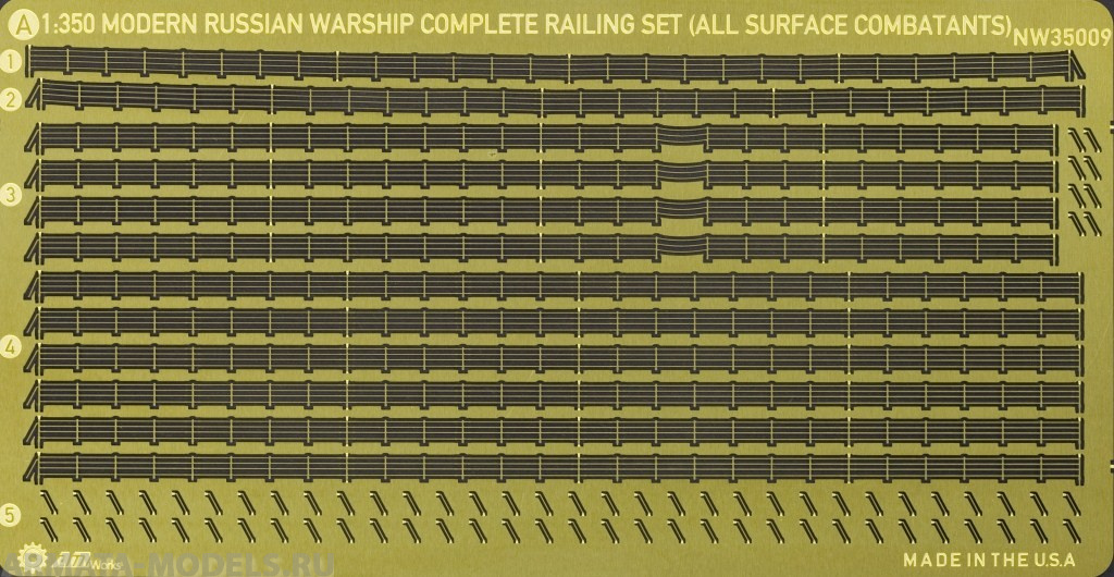NW35009 ship railing set Modern Russia surface combatants