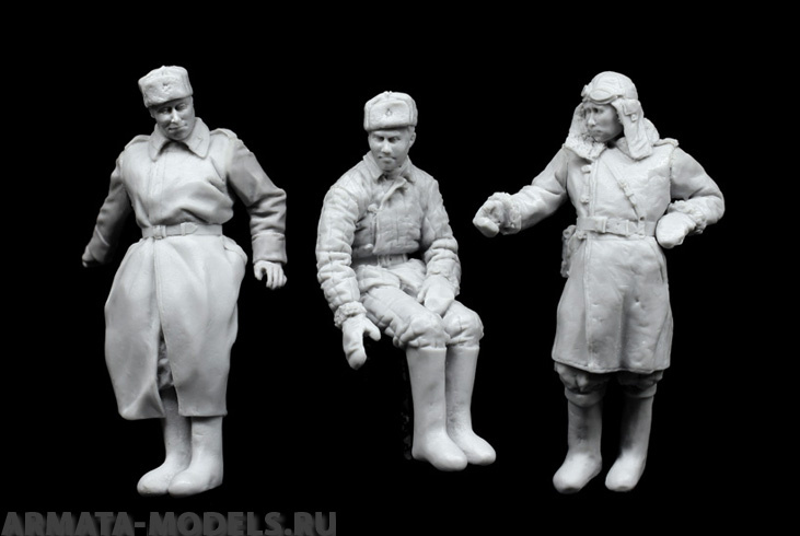 3059STAL Russian Tank Crew 3 figures Stalingrad