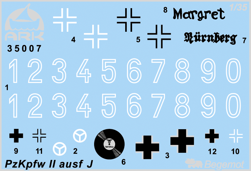 35007 Немецкий легкий танк Т-II J ARK model