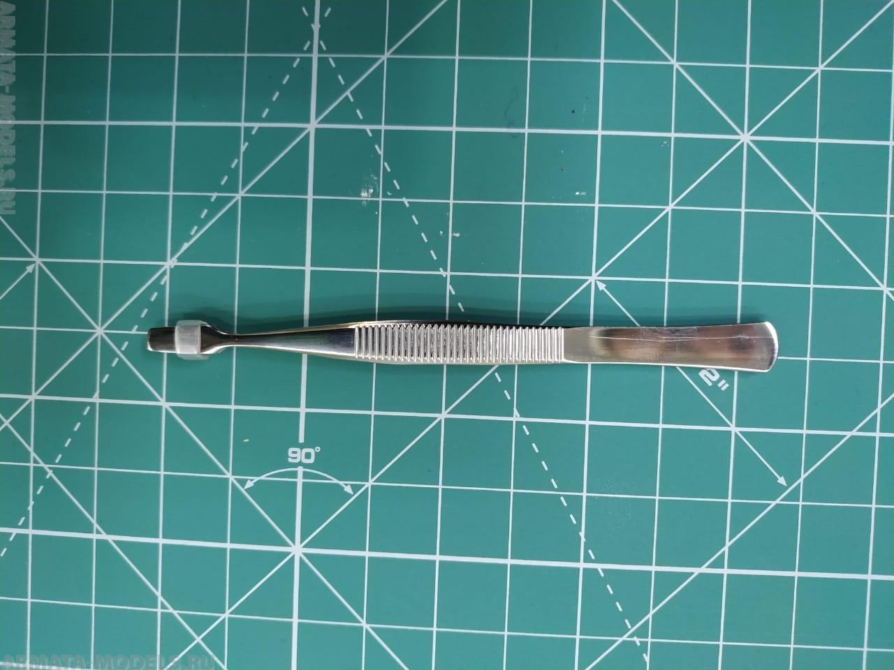 SN537TW Прямой пинцет с плоскими кончиками, 11 см