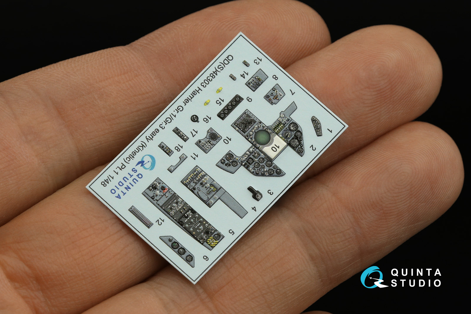 QDS-48303 3D Декаль интерьера кабины Harrier Gr.1/Gr.3 Early (Kinetic) (Малая версия)