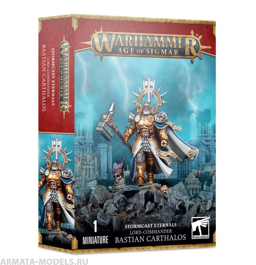 96-52GW Набор Грозорожденные Вечные. Лорд-Командир Бастиан Карфалос (AoS: Stormcast Eternals Lord-Commander Bastian Carthalos)