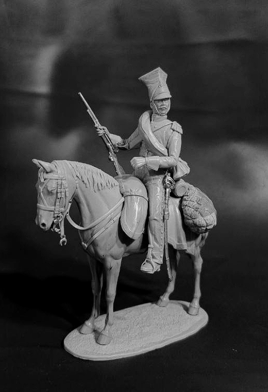 CHM-54387. Шеволежер-лансер Княжества Берг в Испании, 1808-09 гг. 54 мм. Материал - смола. Chronos Miniatures