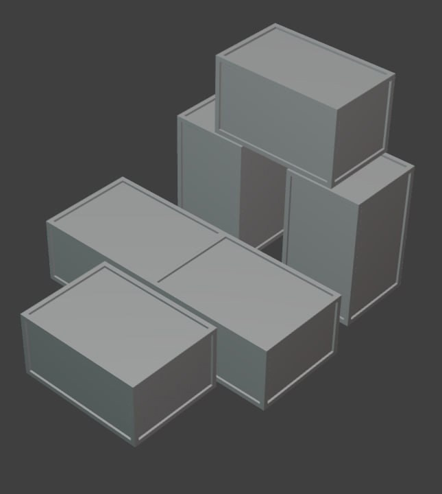 HE-144016 Миниатюра комплект ящиков #5 Hobby Expert