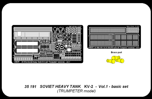 ABR-35 191  Дополнения для  KV-2 vol.1 – basic set для Trumpeter 1/35