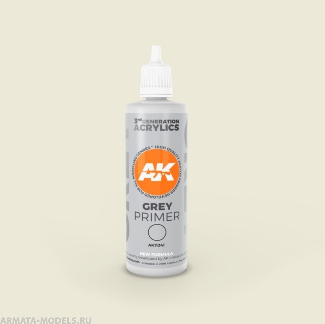 AK11241 Грунтовка Grey Primer 100 ml 3rd Generation