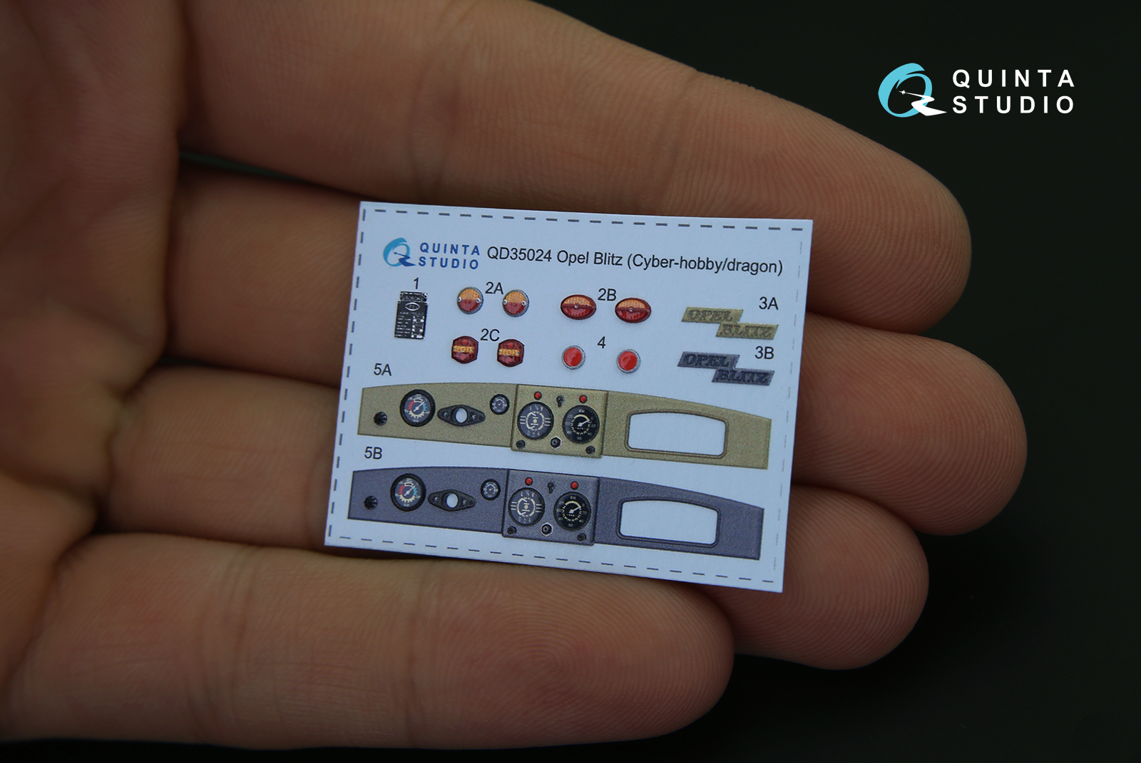 QD35024 3D Декаль интерьера кабины для Opel Blitz (для модели Cyber-hobby/Dragon)