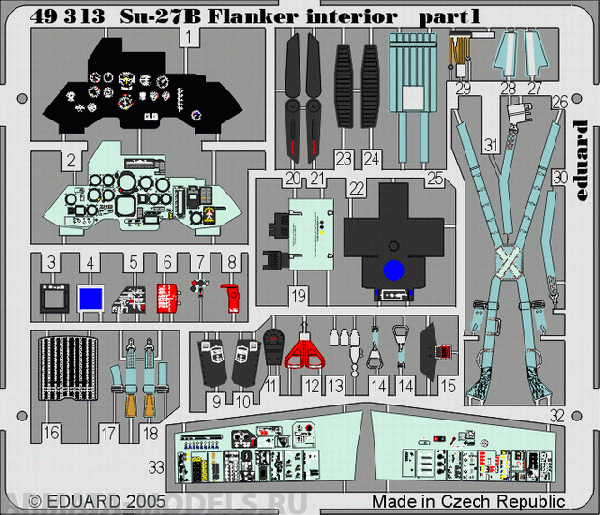 49313ED Su-27 Flanker B interior