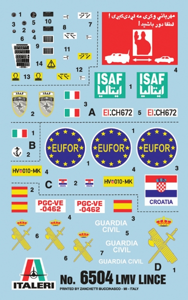 6504ИТ ВЕЗДЕХОД LMV LINCE Italeri