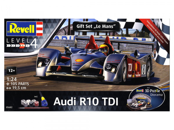 Подарочный набор Audi R10 TDI + 3D Puzzle (Гоночная трасса в Ле-Мане) Revell