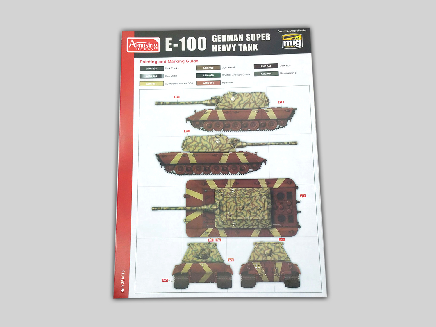 AH35A015 Немецкий сверхтяжелый немецкий танк  Superheavy Tank E-100 mit Krupp-Turm Amusing Hobby