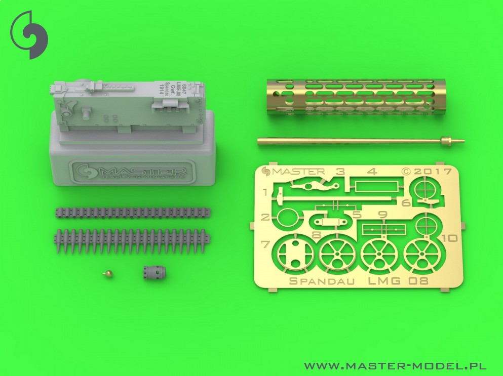 AM-32-104 Немецкий пулемет Первой мировой войны Spandau LMG 08 (1шт) - с рубашкой охлаждения вер.3