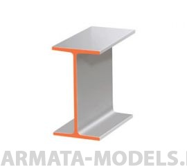 EVG282 Двутавр пластиковый 2х1,8 мм, 4 шт/уп.